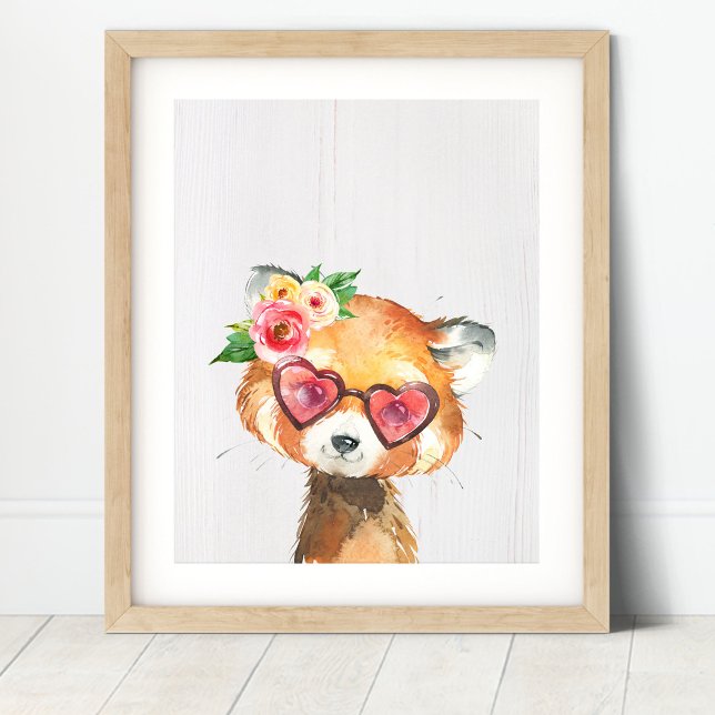 Poster Cute Red Panda Nursery Art Print (Créateur téléchargé)
