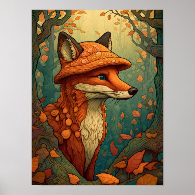 Poster Cute renard (Devant)