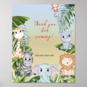 Poster Cute Safari Jungle Petit Baby shower Animal Favori
