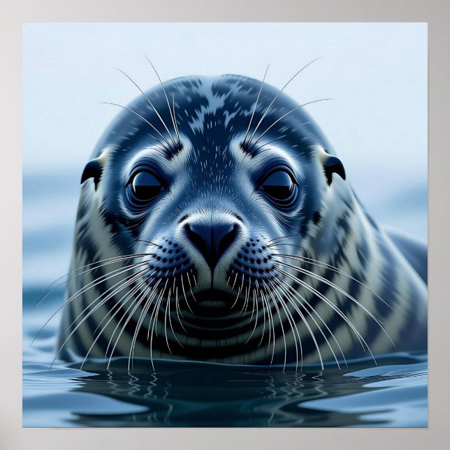 Poster Cute Seal Close up (Devant)