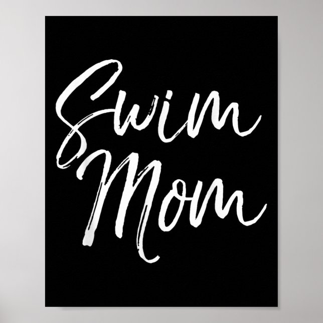 Poster Cute Swimming Mom Mother's Day Gift For Swimmers S (Devant)