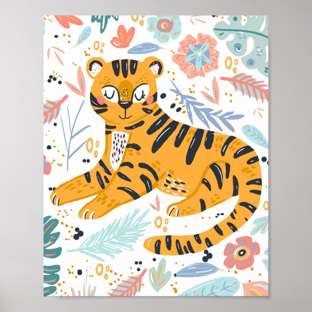 Poster Cute Tiger Art (Devant)