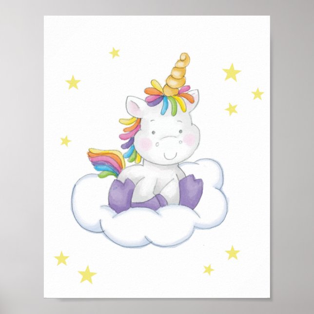 Poster Cute Unicorn (Devant)