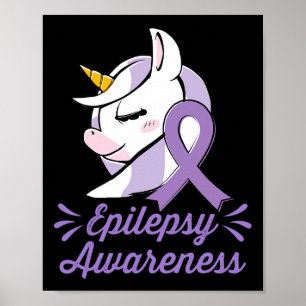 Poster Cute Unicorn Epilepsy Sensibilisation Cadeau Femme