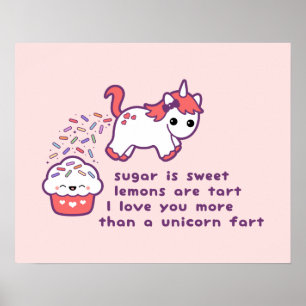 Poster Cute Unicorn Fart