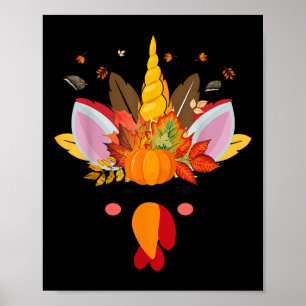 Poster Cute Unicorn Turquie Visage Girl Automne Automne T