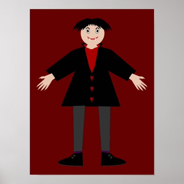 Poster Cute Vampire Halloween (Devant)