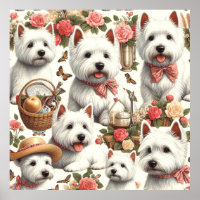Cute West Highland White Terrier sans fil