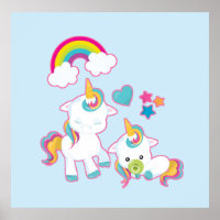 Cute White Unicorns Magical Mama & Baby