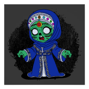 Poster Cute Zombie marocain
