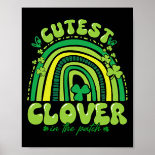 Poster Cutest Clover Dans Le Patch Drôle Fille Enfants Ét