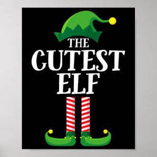 Poster Cutest Elf Matching Family Group Noël Party E