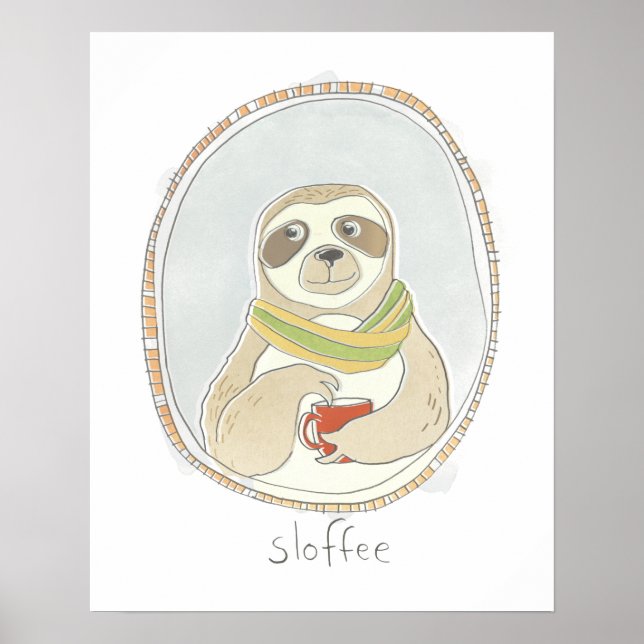 Poster Cutie caféinée | Emplacement (Devant)
