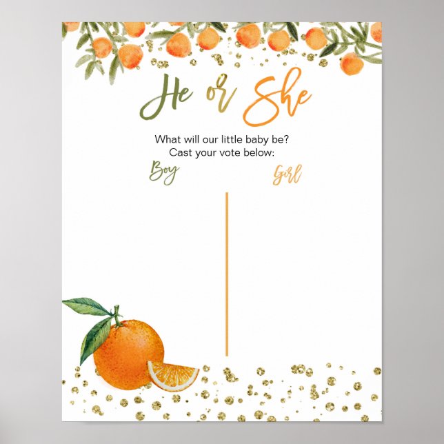 Poster Cutie Orange Citrus genre révéler le comité de vot (Devant)