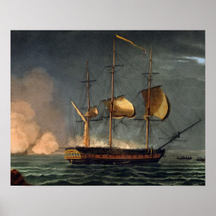 Poster Cutting out of the Hermione from the Harbour of Po