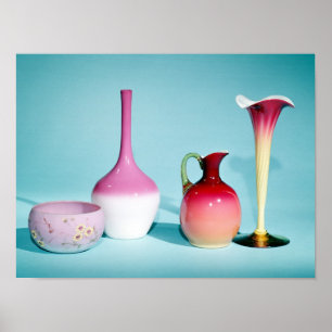 Poster Cuvette, vases et cruche, fin du 19ème siècle