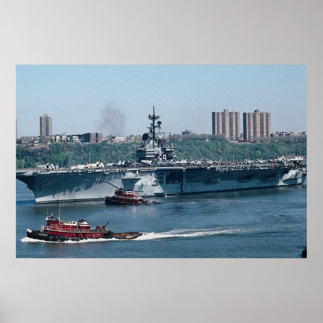 Poster CV-59 "USS Forrestal", combustible fossile, New Yo (Devant)
