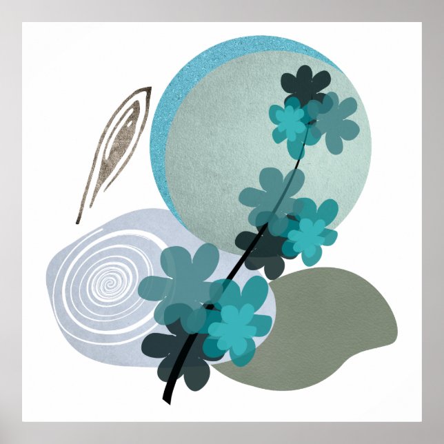 Poster Cyan Boho (Devant)