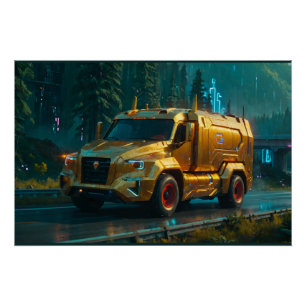 Poster Cyber Camion futuriste de 2076