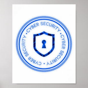 POSTER CYBER SECURITY BADGE SEAL