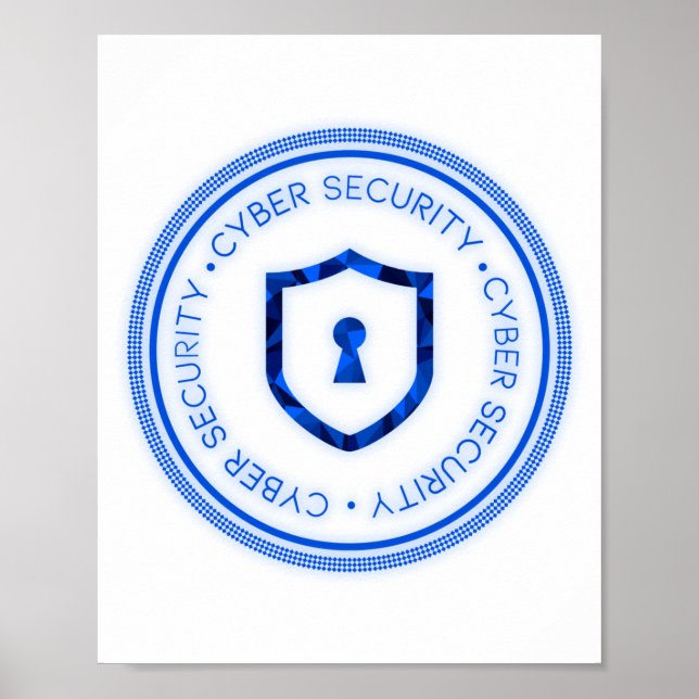 POSTER CYBER SECURITY BADGE SEAL (Devant)
