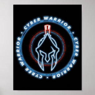 POSTER CYBER WARRIOR BADGE SEAL