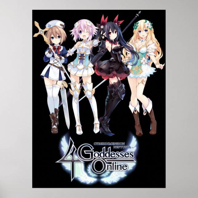 Poster Cyberdimension Neptunia 4 déesses en ligne (Devant)