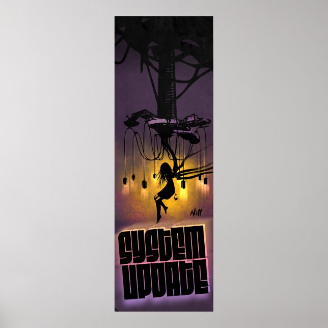 Poster Cyberpunk Futuriste Sci Fi Imaginaire VR Artwork (Devant)