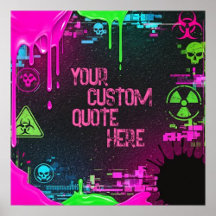 Cyberpunk Glitch Bioaléa Citation personnalisée Ar