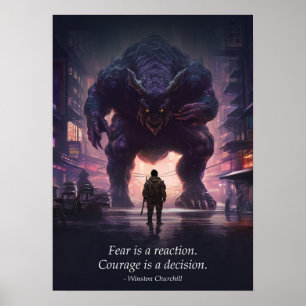Poster Cyberpunk - Guerrier, gym, entraînement, succès