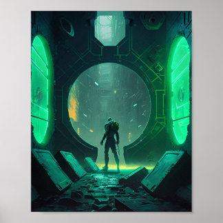 Poster Cyberpunk Réalité virtuelle