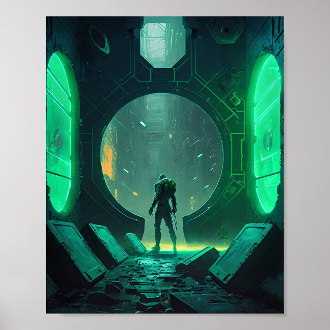 Poster Cyberpunk Réalité virtuelle (Devant)