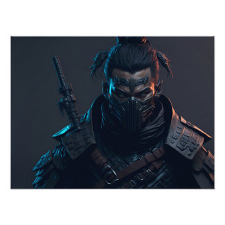 Poster Cyberpunk Samurai