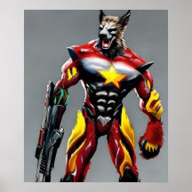 Cyberpunk Wolf, Werewolf Art Téléchargement numéri