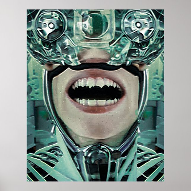 Poster Cyborg à l'art numérique chirurgical (Devant)