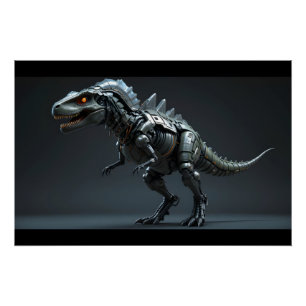 Poster Cyborg Dinosaur Render
