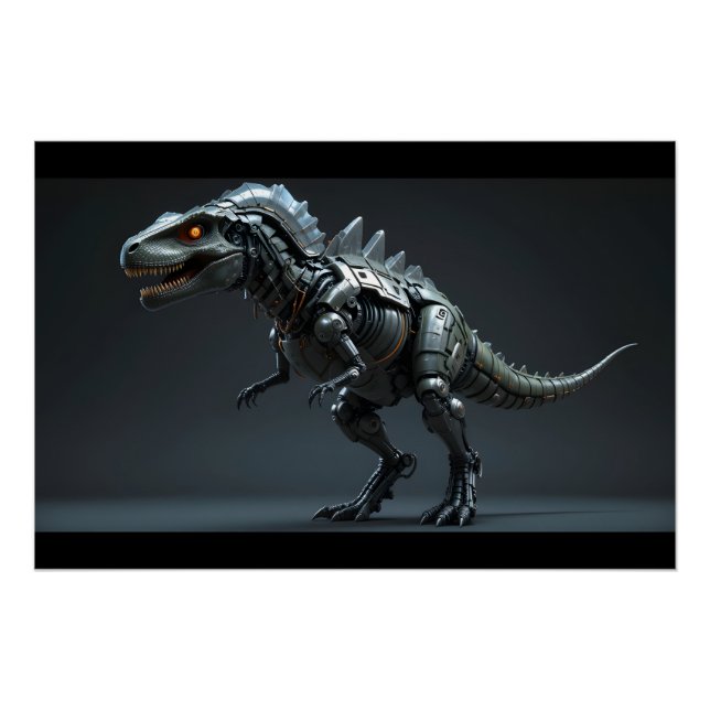 Poster Cyborg Dinosaur Render (Devant)