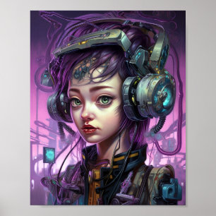 Poster Cyborg Femme Science-Fiction