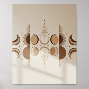 Poster Cycle lunaire bohème