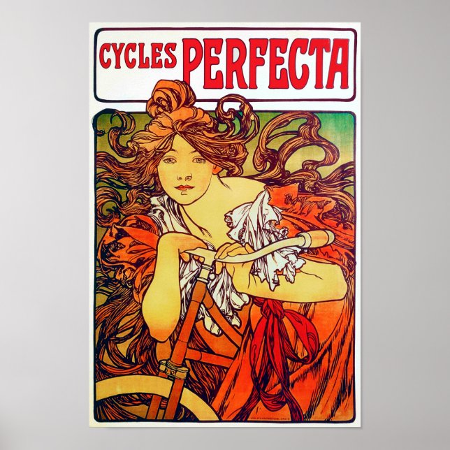 Poster Cycles Perfecta, Mucha (Devant)