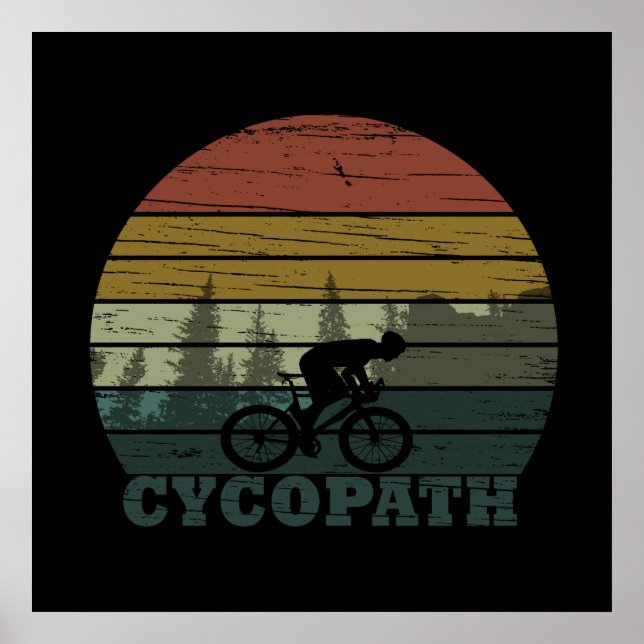 Poster cyclisme hors route à vélo (Devant)