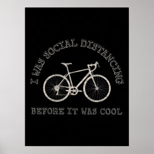 Poster Cyclisme Lover Vélo équitation Vélo Distance socia