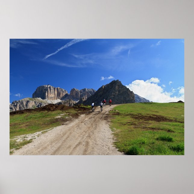 Poster cyclisme sur Dolomites (Devant)