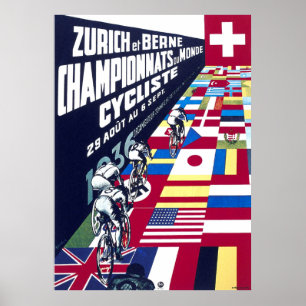 Poster Cyclisme sur piste 1936 à Zurich