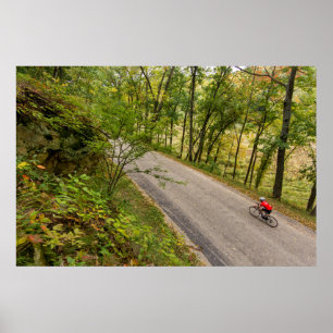Poster Cyclisme Sur Route Rurale