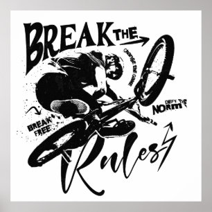 Poster Cycliste de BMX Freestyle Extrême