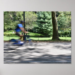 Poster Cycliste New York City Central Park - photo