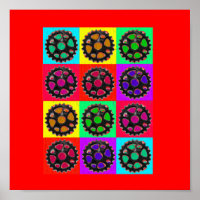 Poster Cycliste Sprockets POPART
