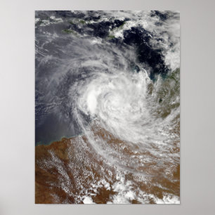 Poster Cyclone tropical Billy au-dessus de l'Australie