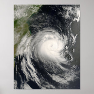 Poster Cyclone tropical Favio approchant la Mozambique